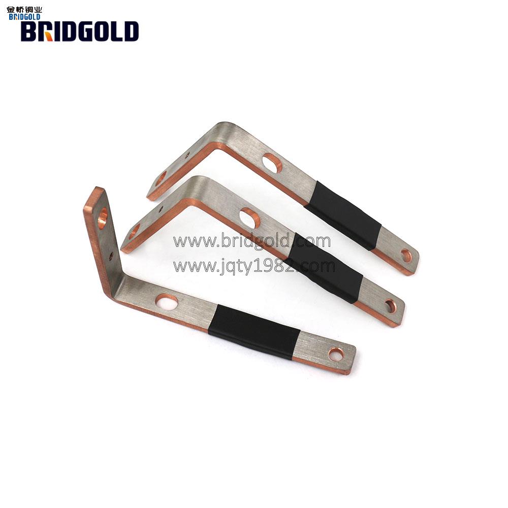 焊鎳片套熱縮管的銅箔軟連接 鍍錫銅帶軟連接 電力電工銅皮軟連接